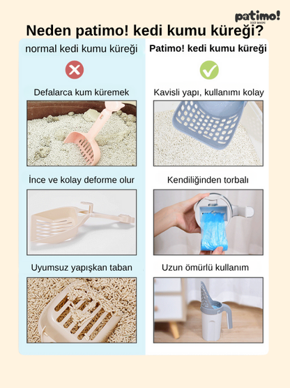 Patimo 2’si 1 Arada Kedi Kumu Küreği